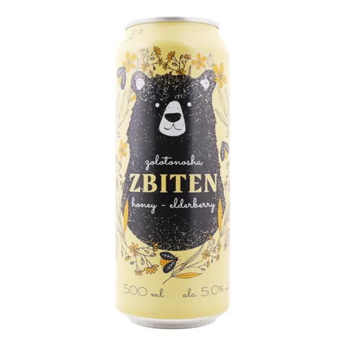 Напій слабоалкогольний 0.5л 5% зброджений газований Яблуко-бузина-мед Zolotonosha Zbiten