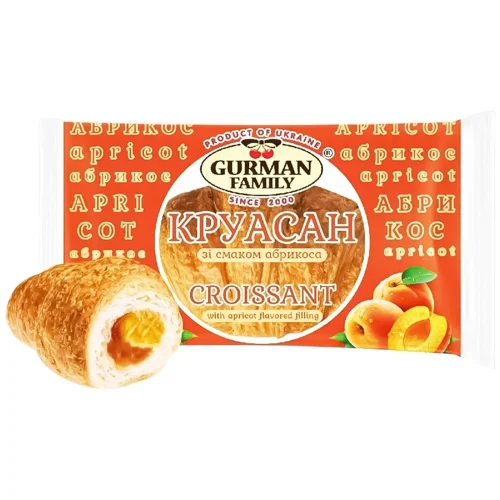 Круасан Gurman Family зі смаком абрикоса 45г