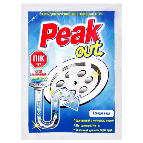 Засіб для прочищення труб Peak Out для холодної води 60г