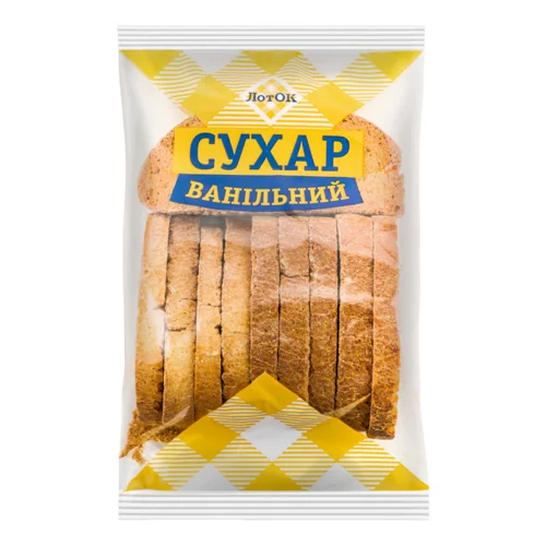 Сухарі Ванільні В/Ґ, Картонна Упаковка, 240г