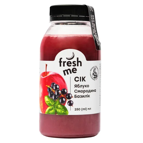 Сік Fresh Me яблучний з пюре смородини 250мл