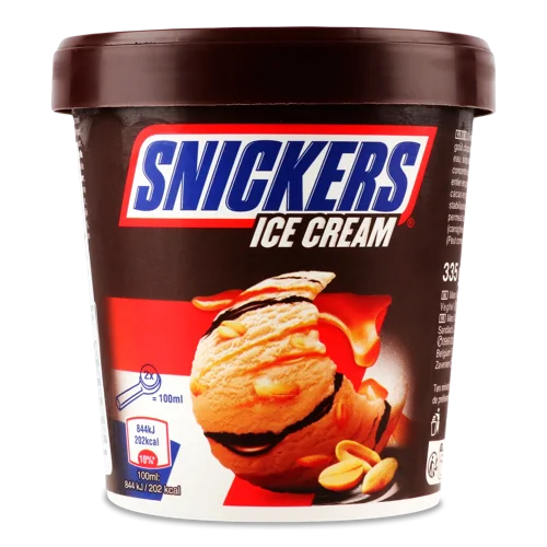 Морозиво Snickers відро 5%, 335г