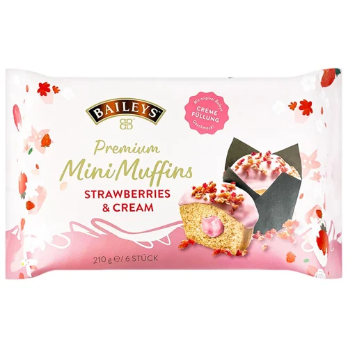 Мафіни Baileys Mini Muffins з полуничним кремом 210г