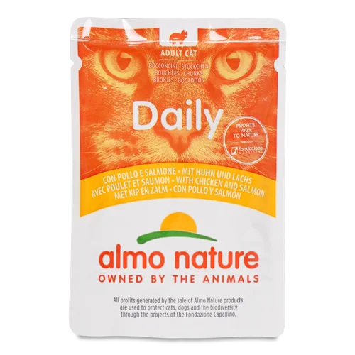 Корм Для Котів Almo Nature Daily Курка-Лосось, натуральна оболонка, 1г
