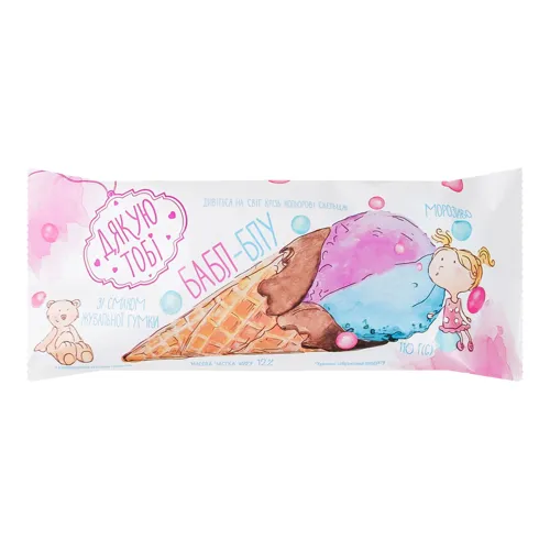 Морозиво 12% зі смаком жувальної гумки Бабл-Блу Дякую Тобі м/у 110г