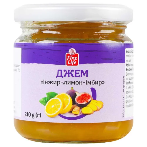 Джем Fine Life Інжир-лимон-імбир 210г
