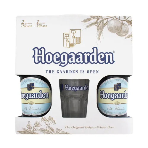 Пиво Hoegaarden Белое светлое н/ф + бокал 0,33л