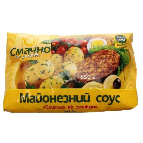 Соус майонезний 30% Смачно як завжди м/у 650г