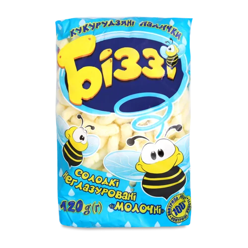 Кукурудзяні Палички Біззі Солодкі Неглазуровані Молочні, 100г