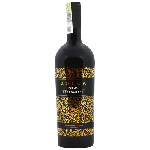 Вино Zolla Negroamaro червоне сухе 15,5% 0,75л