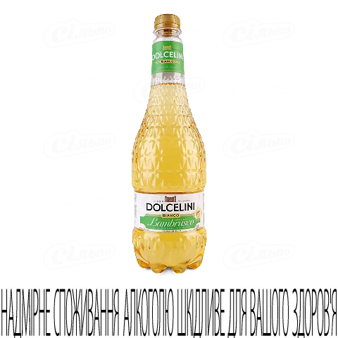 Сидр Dolcelini Con Gusto Lambrusko Bianco солодкий, 800мл