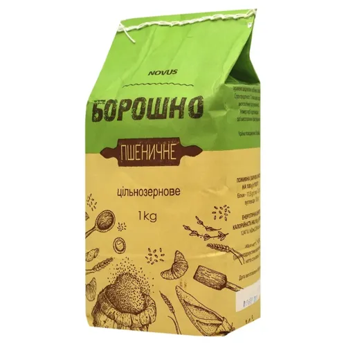 Борошно пшеничне Novus цільнозернове 1кг