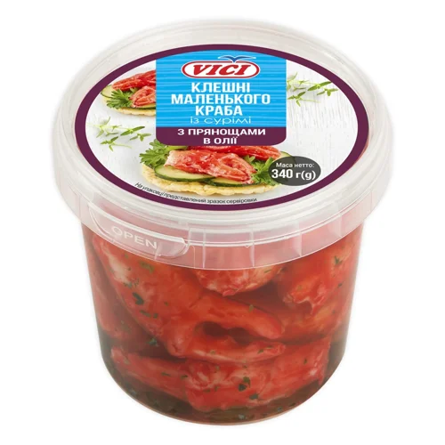 Клешні маленького краба Vici з сурімі в олії 340г