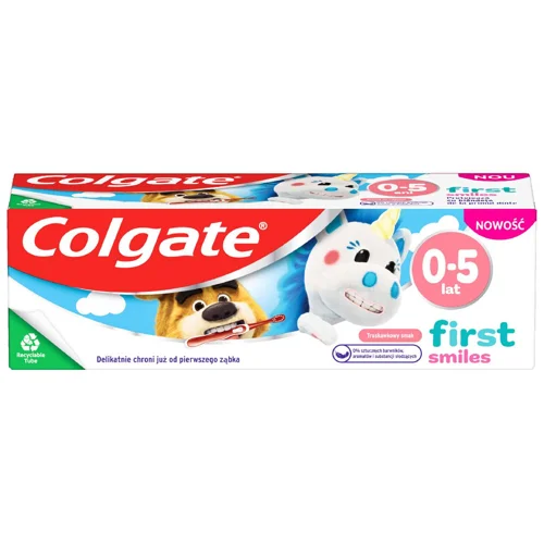 Зубна паста Colgate First Smiles дитяча 0-5 років зі смаком полуниці 50мл