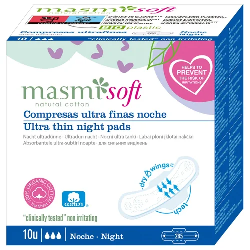 Прокладки гігієнічні Masmi Soft Ultra Night для сильних виділень 10шт