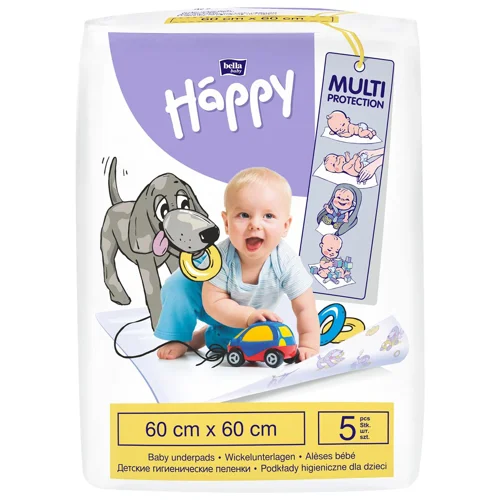 Пелюшки гігієнічні Bella Happy Baby 60х60см 5шт