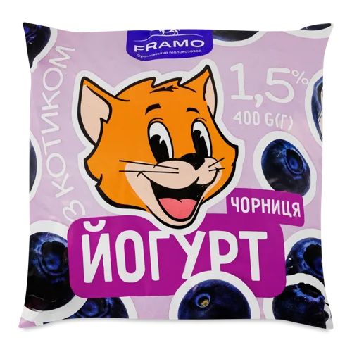 Йогурт Вищого Ґатунку Чорниця Framo, м/у 400г