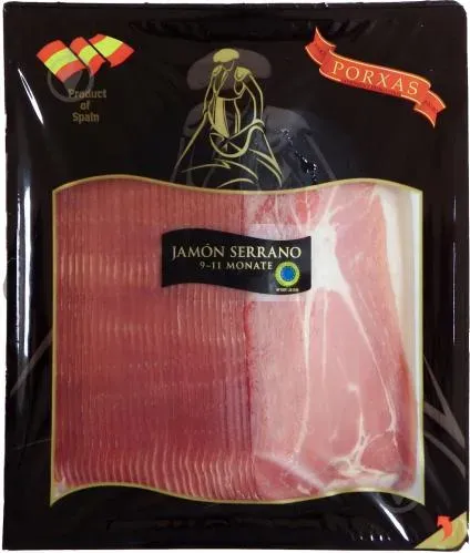 Хамон Серрано сиров'ялений 250г extra polished 9-11 міс ТМ Porxas