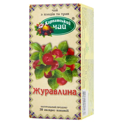 Чай фруктовий Карпатський Чай Журавлина 2г*20шт