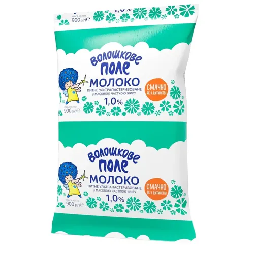 Молоко ультрапастеризоване Волошкове поле 1%, 900г