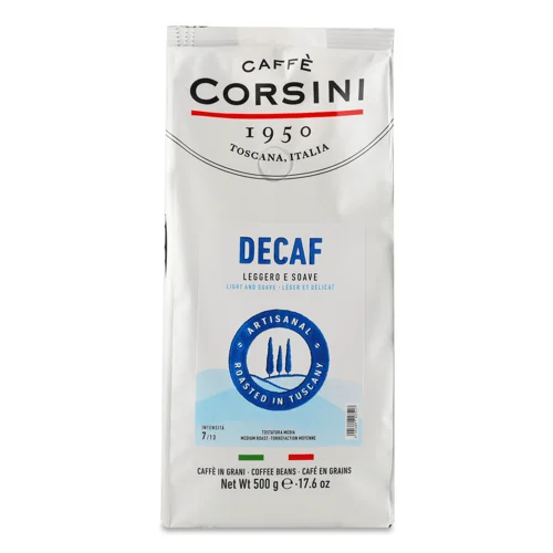 Кава зерно Caffe Corsini Decaf без кофеїна 500г