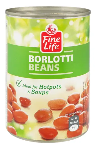 Квасоля в розсолі Борлотті Fine Life з/б 400г
