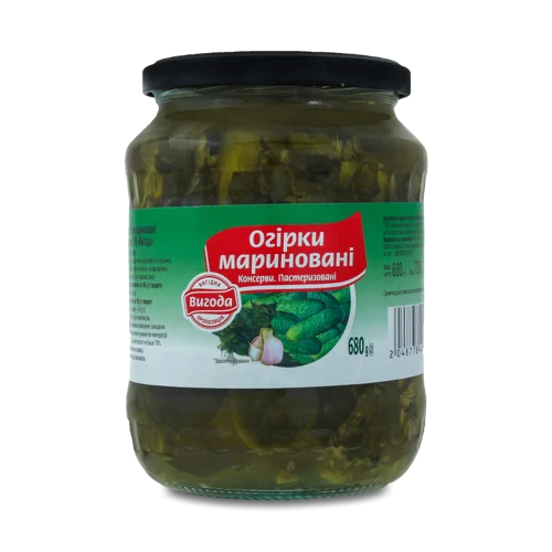 Огірки Мариновані, В/ґ, С/б, 680г