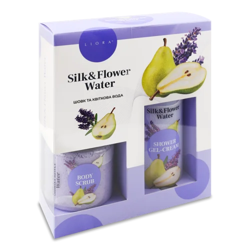 Крем-гель для душу Silk&Flower Water 250мл + Скраб для тіла 150мл, Ліора