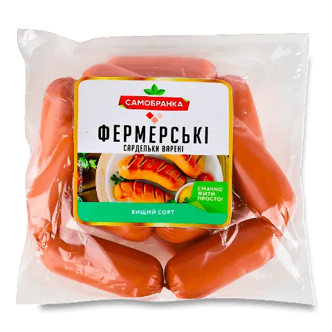 Сардельки Самобранка Фермерські варені, кг