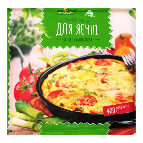 Суміш овочева швидкозаморожена Для яєчні Рудь м/у 400г