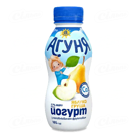 Йогурт «Агуня» яблуко-груша з пробіо-вітамінами 2,7%, 185г
