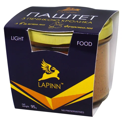 Паштет Lapinn з печінкою кролика і в'яленими фруктами 95г