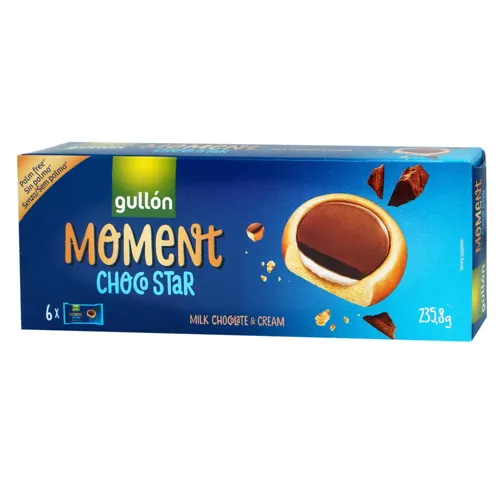 Печиво Gullon Moment з кремом та молочним шоколадом 235,8г