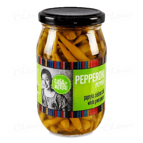 Перець Casa de Mexico Пепероні зелений цілий, 325г