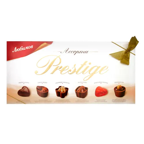 Цукерки шоколадні асорті Prestige Любимов к/у 286г