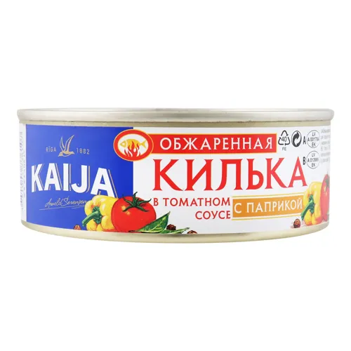 Кілька обсмажена в томатному соусі з паприкою Kaija з/б 240г