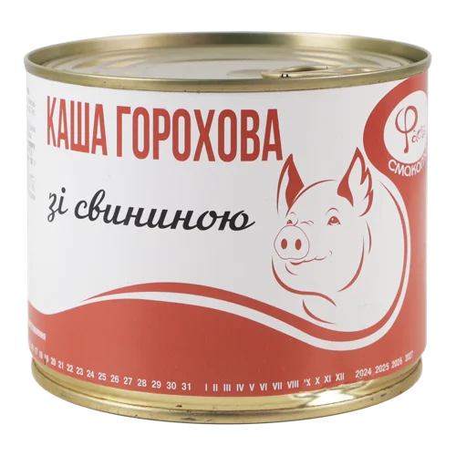 Каша Горохова Зі Свининою, В/К, З/Б 525г