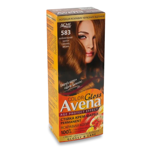 Крем-фарба Avena Gloss Color 583 Карамельний шатен