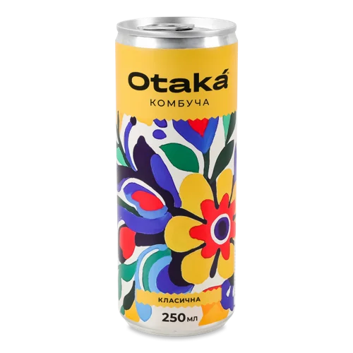 Напій Безалкогольний Слабогазований Класична Комбуча Otaka, з/б 250мл