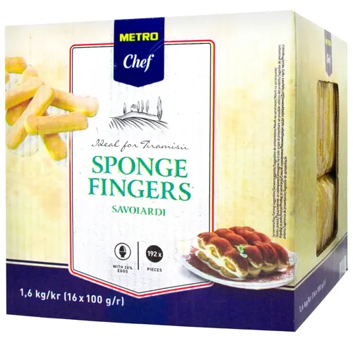 Печиво Metro Chef бісквітне Савоярді 1,6 кг (16х100г)