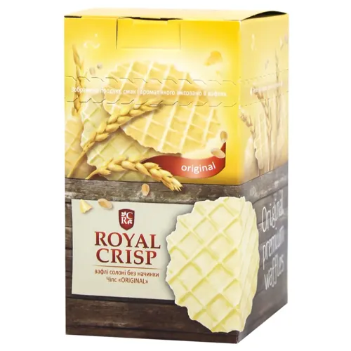 Вафлі Royal Crisp Original солоні без начинки 85г