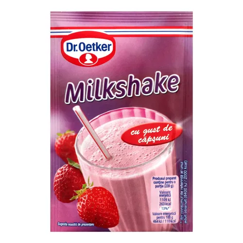 Суміш для приготування коктейлю із полуничним смаком Dr. Oetker м/у 33г