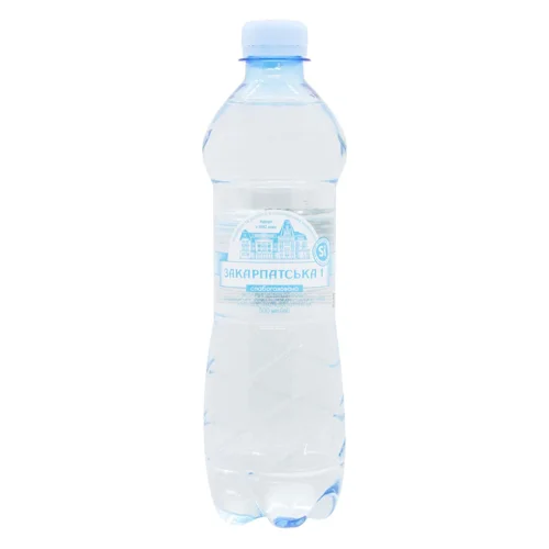 Вода мінеральна Закарпатська 1 слабогазована 0,5л