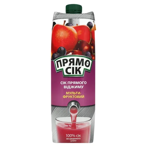 Сік мультифруктовий неосвітлений ПрямоСік т/п 1л