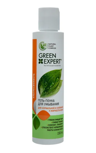 Гель-пінка для Вмивання Очищення і Баланс Green Expert, 150мл