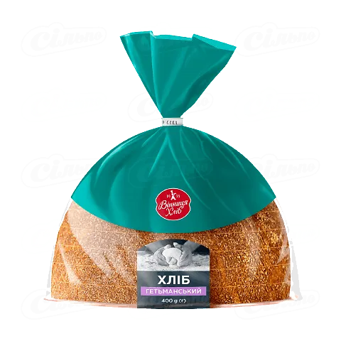 Хліб «Хлібна хата» «Гетьманський» нарізаний упакований, 400г