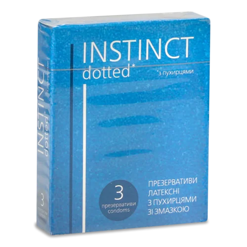 Презервативи Instinct латекс з пухирцями зі змащенням