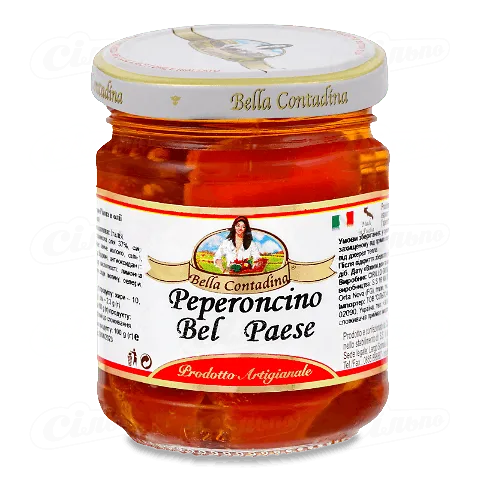 Перець чилі Santolino фарширований сиром рікотта в олії консервований пастеризований 180г