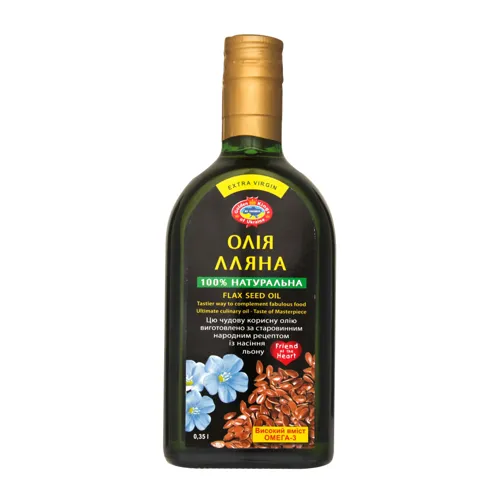 Олія лляна нерафінована недезодорована холодного віджиму Golden Kings