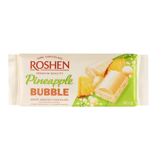 Шоколад білий пористий «Pineapple Roshen» м/у 80г